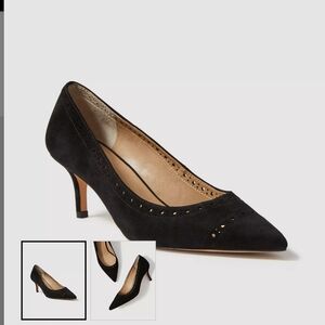 Ann Taylor April Perforated Suede Pumps